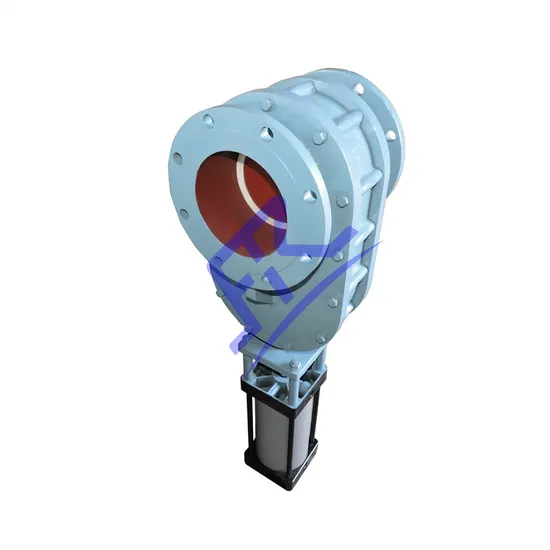 Industrial Valve Frz644tc Pneumatic Flanged Ceramic Lined Double Disc Balance Gate Valve